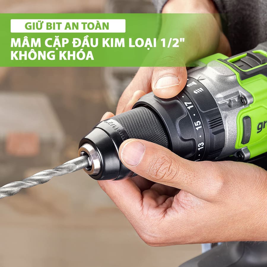 MÁY KHOAN BÚA 12 140NM GREENWORKS 24V - DDG407 (8)