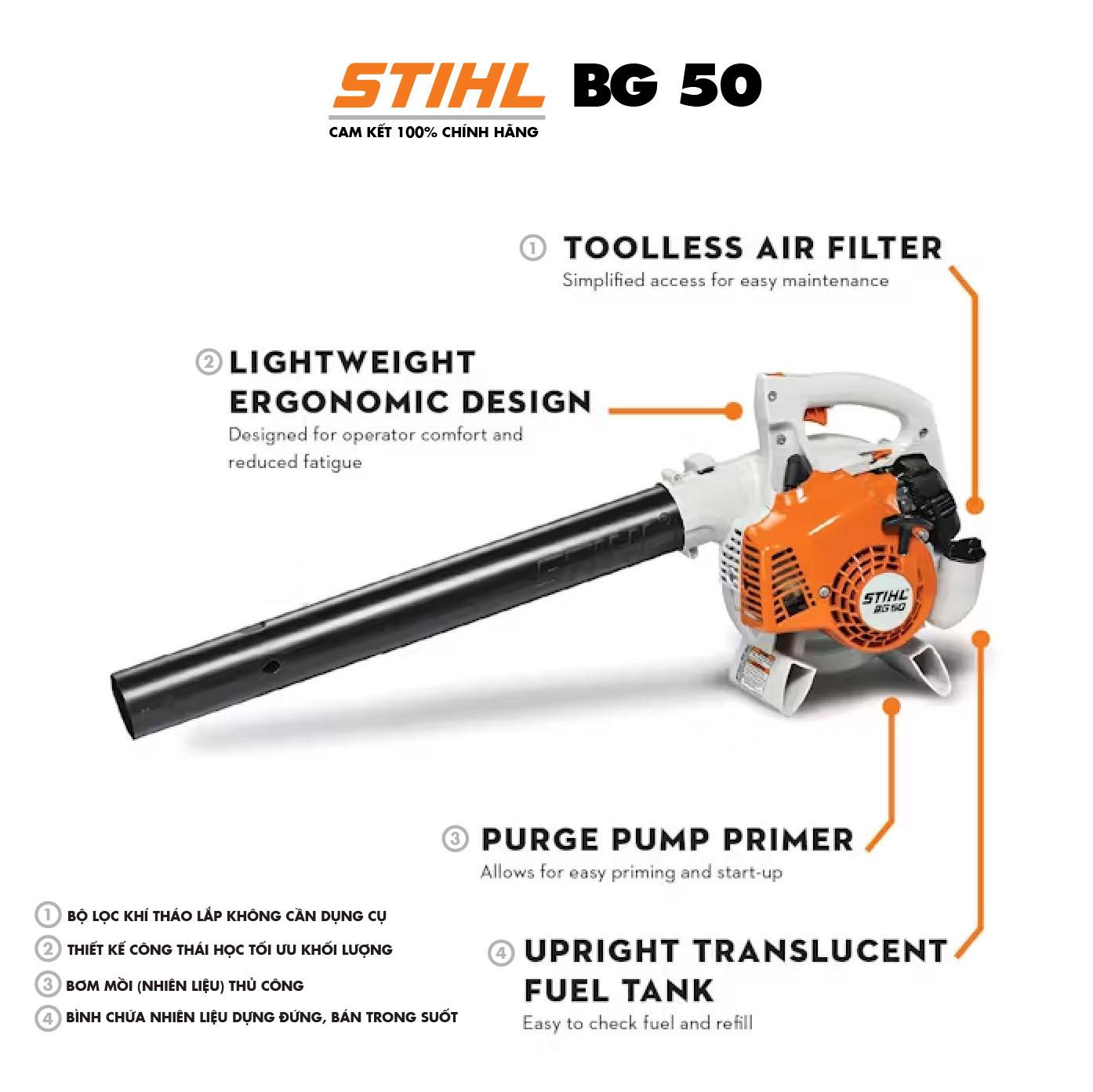 Máy thổi lá chạy xăng STIHL BG50